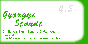 gyorgyi staudt business card